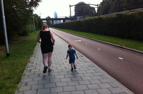 Moeder loopt hard met dochter