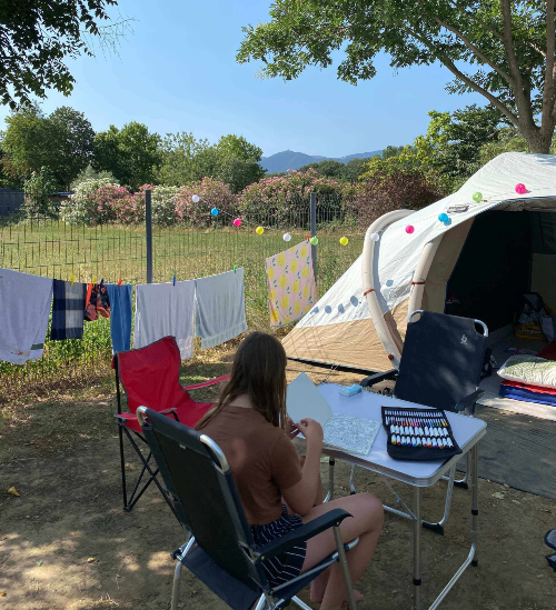 camping met eigen tent